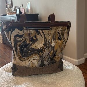 Christina Roselle Bucket Bag Recycled Vintage Bag silk , brocade tapestry NICE